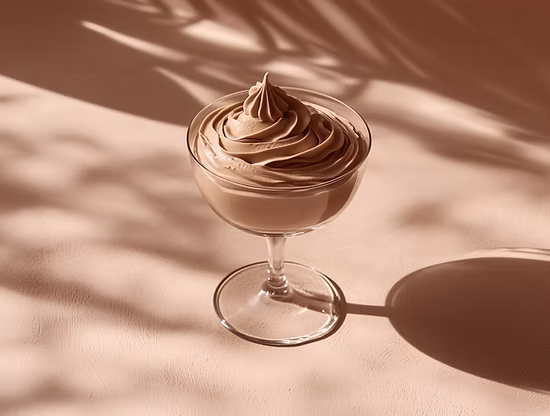 Feines Schokoladenmousse im Glas